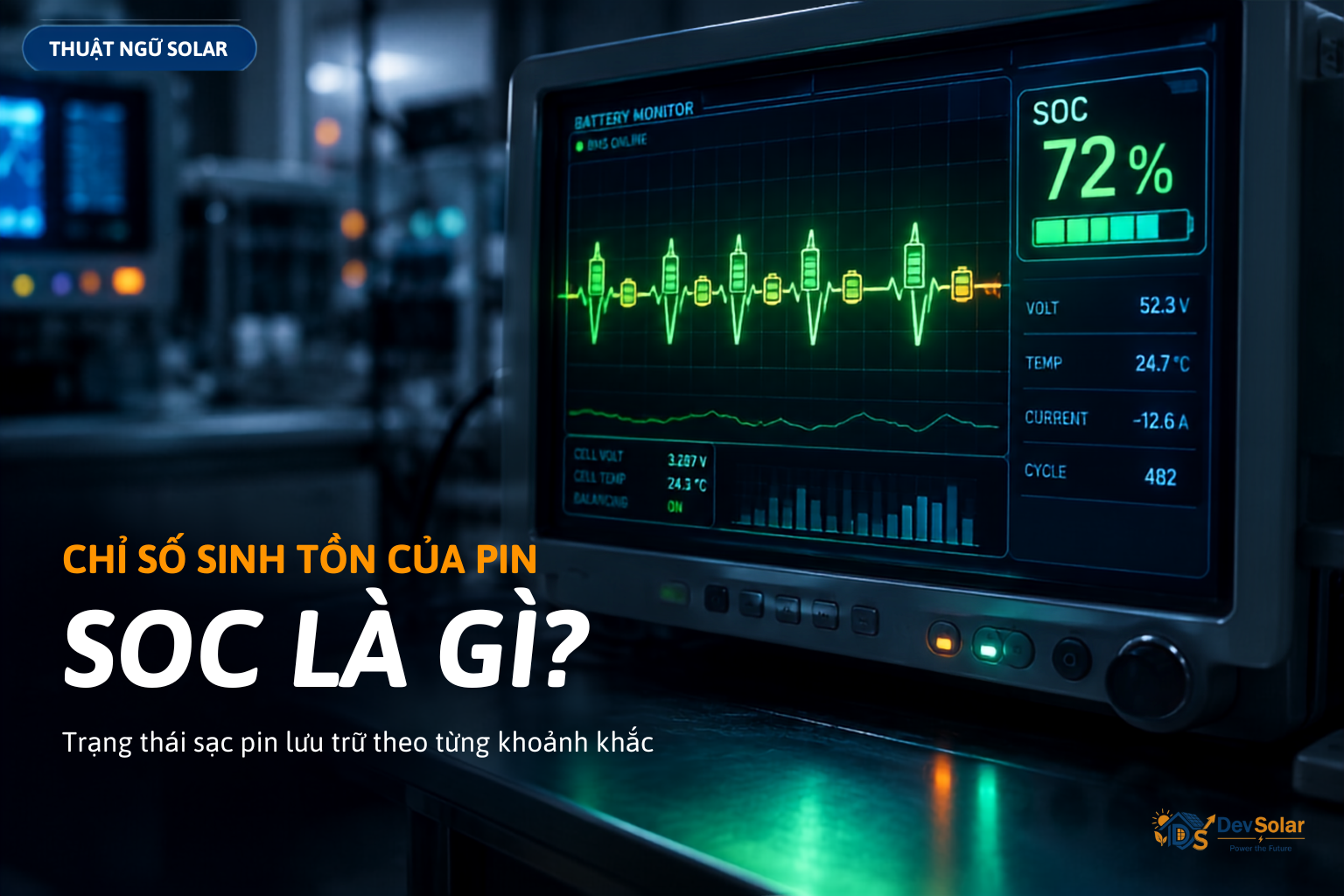SOC – Chỉ Số "Sinh Tồn" Theo Từng Khoảnh Khắc Của Pin Lưu Trữ