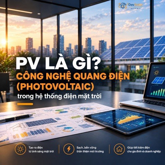 PV Là Gì? Công Nghệ Quang Điện (Photovoltaic) Trong Điện Mặt Trời